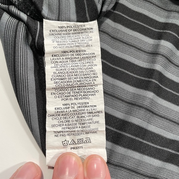 PGA Tour Golf Men’s Airflux Gray & Black Striped Polo Short Sleeve Shirt - XXL - Picture 4 of 7